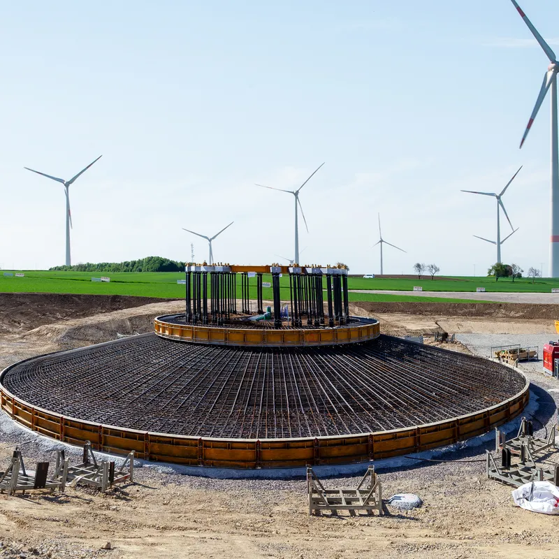 Windrad Baustelle