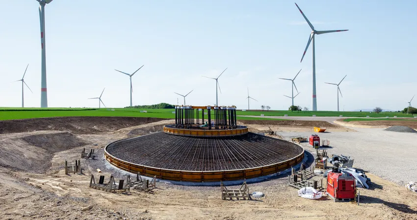 Windrad Baustelle